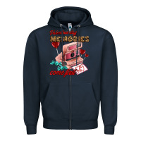 Navy valentines day memories come first Zipper Hoodie - AdoDesignShop