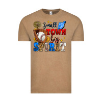 Vintage Coffee small town big spirit baseball Vintage Tee - Zillion Design Studio