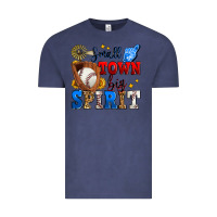 Vintage Denim small town big spirit baseball Vintage Tee - Zillion Design Studio