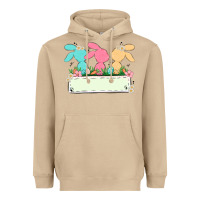 Mushroom easter bunny trio Heavyweight Hoodie - MaliasSmallBusiness