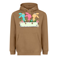 Toasted Coconut easter bunny trio Heavyweight Hoodie - MaliasSmallBusiness