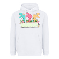 White easter bunny trio Heavyweight Hoodie - MaliasSmallBusiness