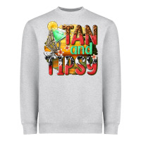 Heather Grey tan and tipsy Heavyweight Sweatshirt - texasbilliewilder