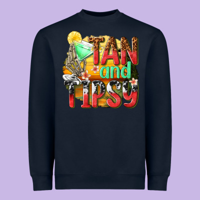 Tan And Tipsy Heavyweight Sweatshirt Designed By Texasbilliewilder