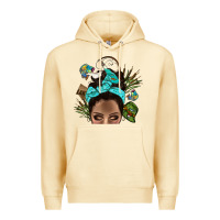 Pina Colada Lake Camping Afro Messy Bun Bbs Premium Hoodie - BundleAndBundleShop