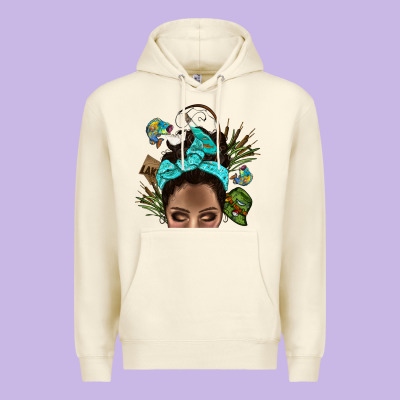 Lake Camping Afro Messy Bun Bbs Premium Hoodie Designed By Bundleandbundleshop