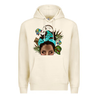 Tofu Lake Camping Afro Messy Bun Bbs Premium Hoodie - BundleAndBundleShop