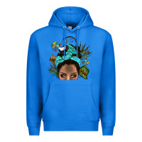 True Royal Lake Camping Afro Messy Bun Bbs Premium Hoodie - BundleAndBundleShop