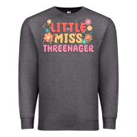 Charcoal Heather little miss threenager Premium Sweatshirt - MaliasSmallBusiness