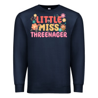 Navy little miss threenager Premium Sweatshirt - MaliasSmallBusiness