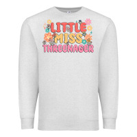 Oatmeal Heather little miss threenager Premium Sweatshirt - MaliasSmallBusiness