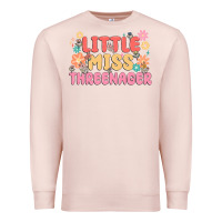 Pale Pink little miss threenager Premium Sweatshirt - MaliasSmallBusiness
