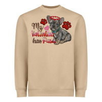 Mushroom my valentine has paws french bulldog Heavyweight Sweatshirt - RanaPortraitStore
