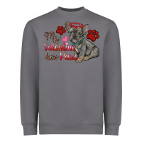 Storm my valentine has paws french bulldog Heavyweight Sweatshirt - RanaPortraitStore