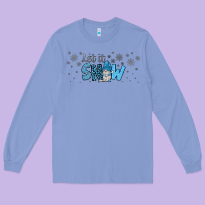 Winter Let It Snow Long Sleeve Tee Designed By Jahusdesignshop