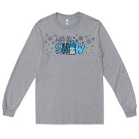 Heather Grey winter let it snow Long Sleeve Tee - JahusDesignShop