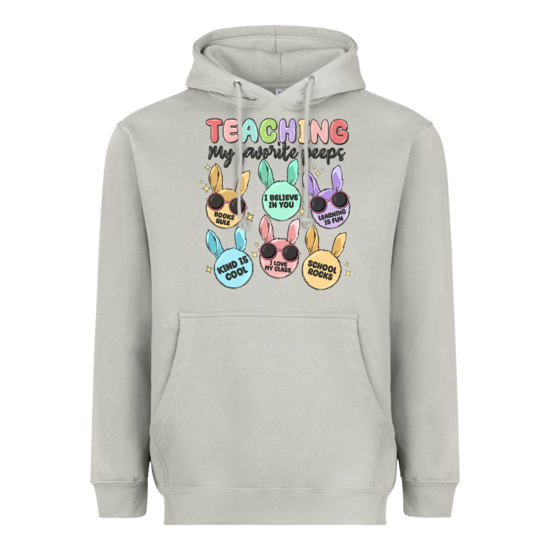 Teahing My Favorite Peeps Heavyweight Hoodie by MaliasSmallBusiness | Teevron