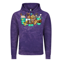 Cloud Purple french bulldog coffee cups Vintage Hoodie - Zillion Design Studio