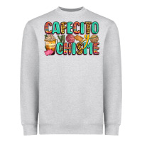 Heather Grey cafecito y chisme Heavyweight Sweatshirt - Zillion Design Studio