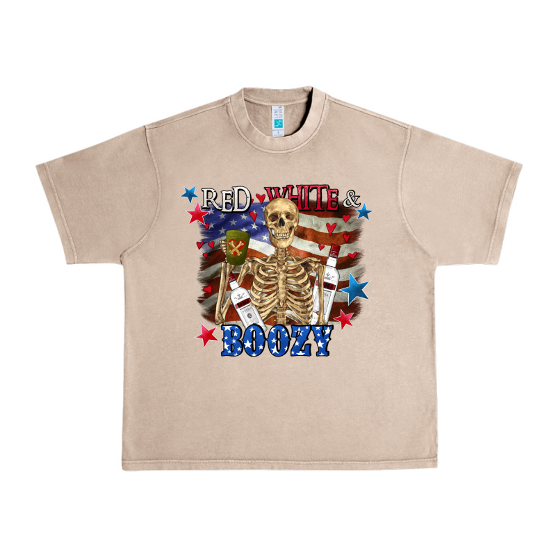 Red White Boozy 4th Of July Urban Heavy Tee by CowGirlArtShop | Teevron