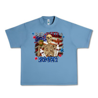 Pebble Blue Red white boozy 4th of july Urban Heavy Tee - CowGirlArtShop