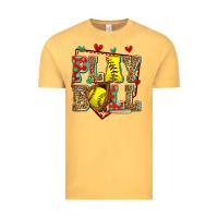 Play Ball Softball Vintage Tee | Teevron