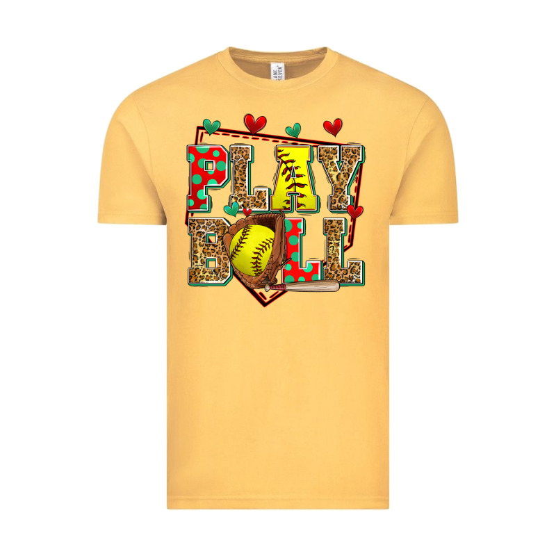 Play Ball Softball Vintage Tee by Zillion Design Studio | Teevron