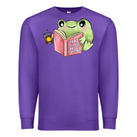 Purple dont bug me or ı will eat you Premium Sweatshirt - MaliasSmallBusiness