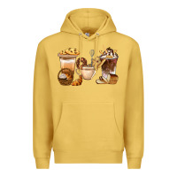 Antique Gold Bakery Coffee Cups With Cookie Bbs Premium Hoodie - BundleAndBundleShop
