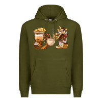 Army Green Bakery Coffee Cups With Cookie Bbs Premium Hoodie - BundleAndBundleShop