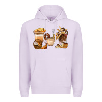 Lilac Bakery Coffee Cups With Cookie Bbs Premium Hoodie - BundleAndBundleShop