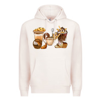 Pale Pink Bakery Coffee Cups With Cookie Bbs Premium Hoodie - BundleAndBundleShop