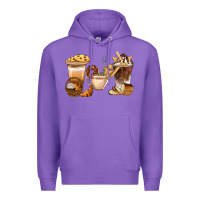 Purple Bakery Coffee Cups With Cookie Bbs Premium Hoodie - BundleAndBundleShop