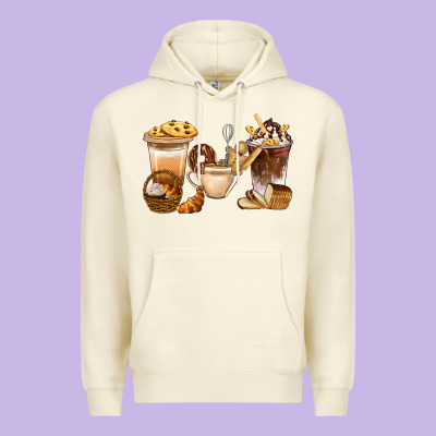 Bakery Coffee Cups With Cookie Bbs Premium Hoodie Designed By Bundleandbundleshop