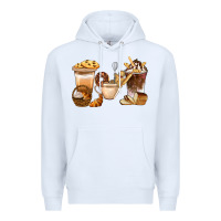 White Bakery Coffee Cups With Cookie Bbs Premium Hoodie - BundleAndBundleShop