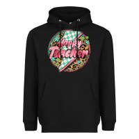 Black happy teacher lighting bolt Heavyweight Hoodie - MaliasSmallBusiness