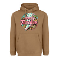 Toasted Coconut happy teacher lighting bolt Heavyweight Hoodie - MaliasSmallBusiness
