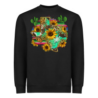 Black texas map Heavyweight Sweatshirt - Zillion Design Studio