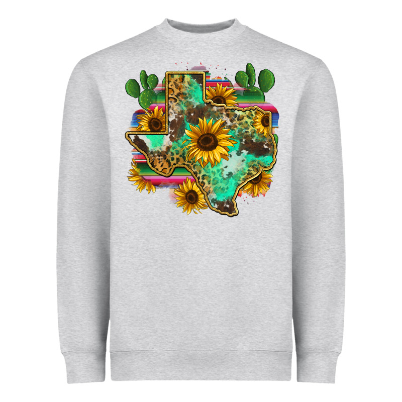 Texas Map Heavyweight Sweatshirt by Zillion Design Studio | Teevron