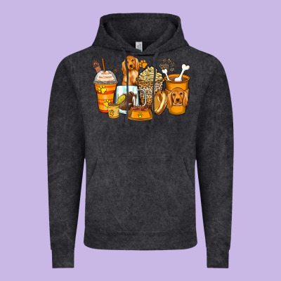 Cocker Spaniel Coffee Cups Vintage Hoodie Designed By Zillion Design Studio