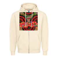 Sandshell spanish hand fan seamless pattern Zipper Hoodie - BundleAndBundleShop