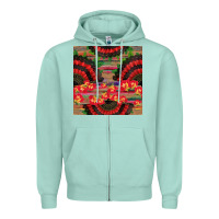Seafoam spanish hand fan seamless pattern Zipper Hoodie - BundleAndBundleShop
