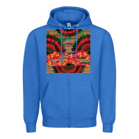 True Royal spanish hand fan seamless pattern Zipper Hoodie - BundleAndBundleShop