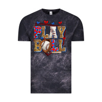 Cloud Black play ball baseball Vintage Tee - Zillion Design Studio