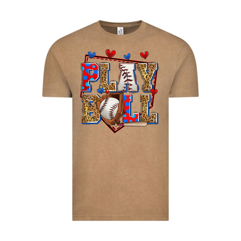 Play Ball Baseball Vintage Tee by Zillion Design Studio | Teevron