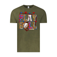 Vintage Olive play ball baseball Vintage Tee - Zillion Design Studio