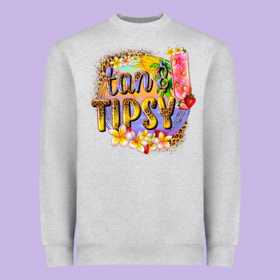 Tan Tipsy Summer Heavyweight Sweatshirt Designed By Texasbilliewilder