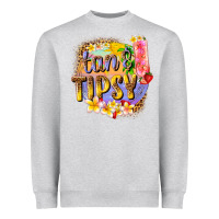 Heather Grey tan tipsy summer Heavyweight Sweatshirt - texasbilliewilder