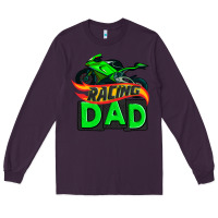 Plum racing dad with racing motorcycle Long Sleeve Tee - AdoDesignShop