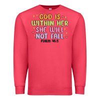Cardinal god is within her she will not fall Premium Sweatshirt - MaliasSmallBusiness